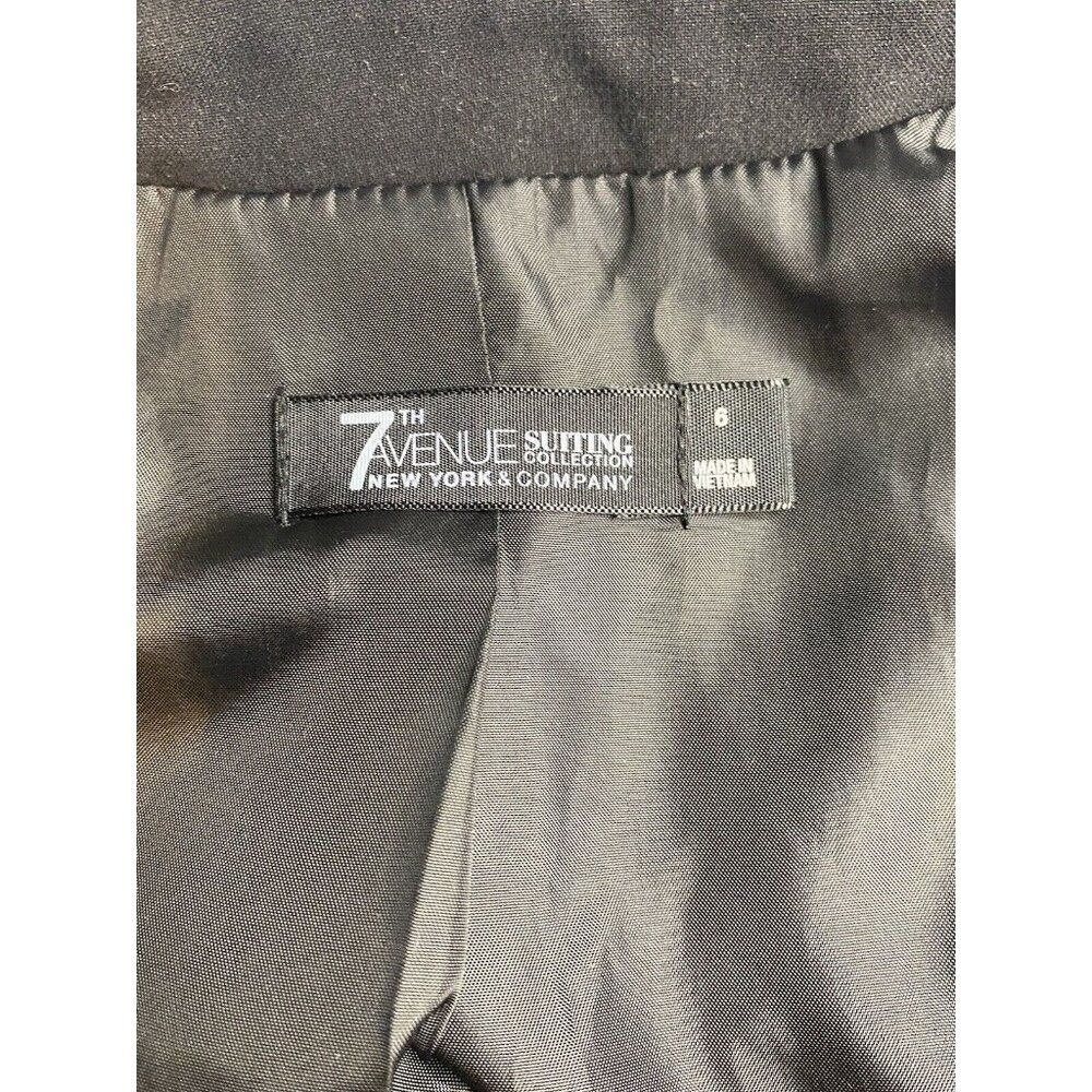 7th Avenue Suiting collection NY & Co Size 6 Sleeveless Black Vest - Picture 4 of 10